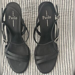 Paolo Strappy Black Women's Sandals